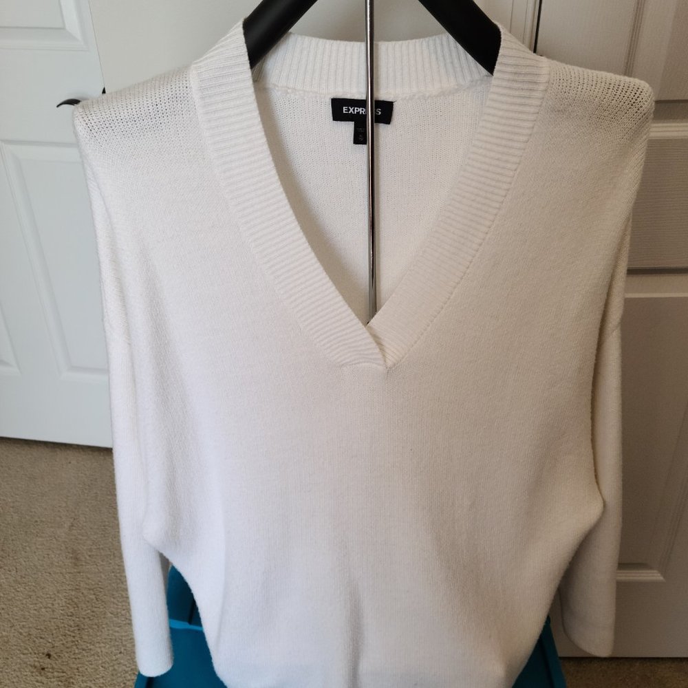 Express White Everyday Sweater
